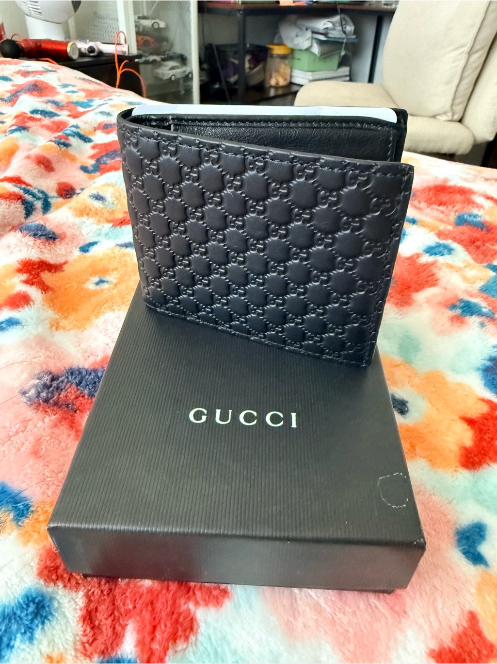 Microguccissim A Gg Logo Leather Coin Wallet